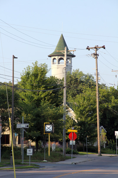 Prospect Park Witch's Hat Water Tower, from the north